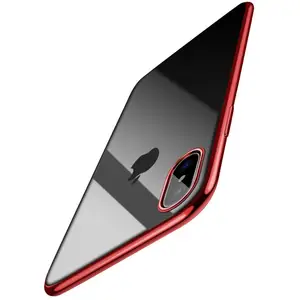 Transparent Plating Soft TPU Phone Case iPhone X XR MAX 6 7 8 Plus