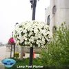 Plastic flower pots for lamp pole greening pots , planters for light pole decoration planter