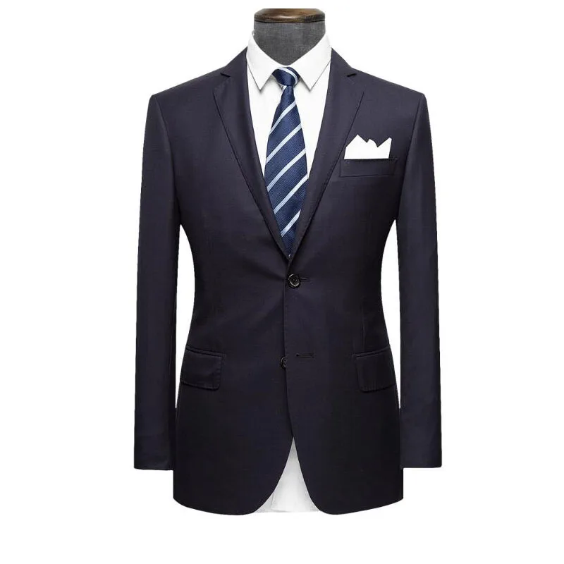 

Factory directly supply an-ti wrinkle men slim wedding suits navy blue wool coat pant designs mens suits three pieces suit