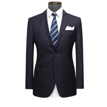 Factory Directly Supply An-ti Wrinkle Men Slim Wedding Suits Navy Blue ...
