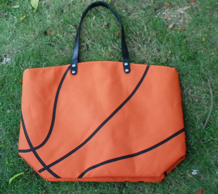 leather basketball purse