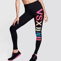 

OEM custom women high waist tight gym sport workout yoga fitness leggings 95% cotton 5% spandex