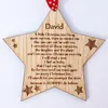 Manufacturers selling custom made Wooden Engraving Star shape ornaments Tags
