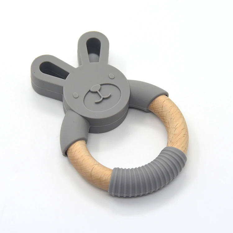 
baby products wooden silicone ring teether  (60806320845)