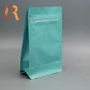 Stock Available Blue Matte Surface Flat Bottom Coffee Bag with Valve