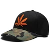 OEM black acrylic hemp embroidered base ball cap baseball caps and hats curved snapback caps with camo brim for men