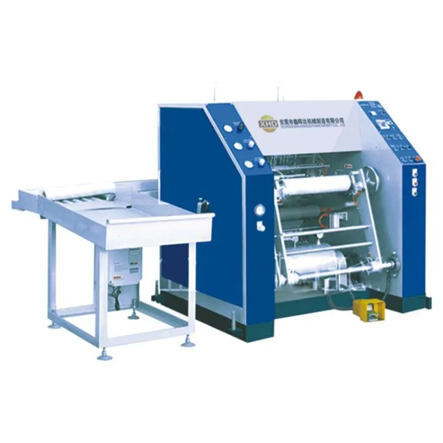 Hot sale XHD automatic  jumbo roll slitting food grade cling film rewinder 