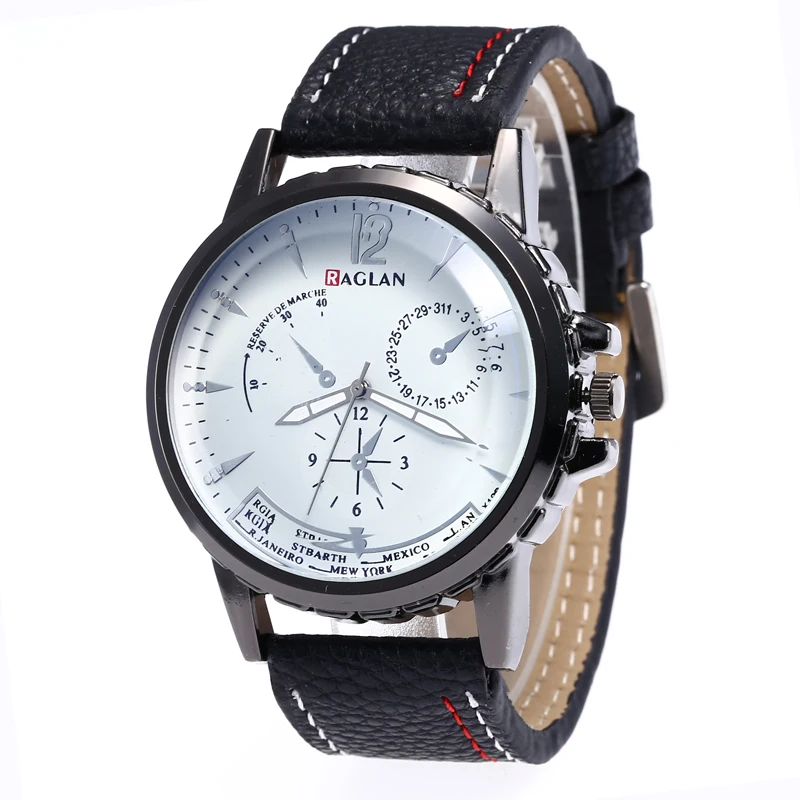 

WJ-7983 Leather Strap Best Selling Quartz Movement Attractive Man Watch Attractive Simple Popular fashion Men Wristwatch, Mix