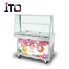 RI-S26 2017 New Arrival Double Square Pan Fried Ice Cream Machine with 6 Buckets