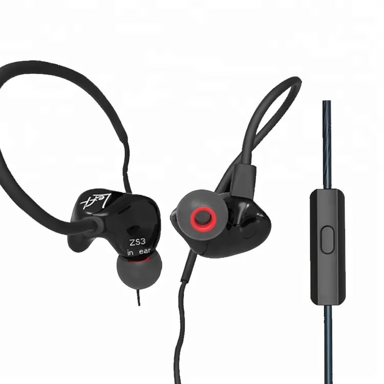 

Ergonomic HIFI In Ear Earphone Earbuds with MIC KZ ZS3, Black
