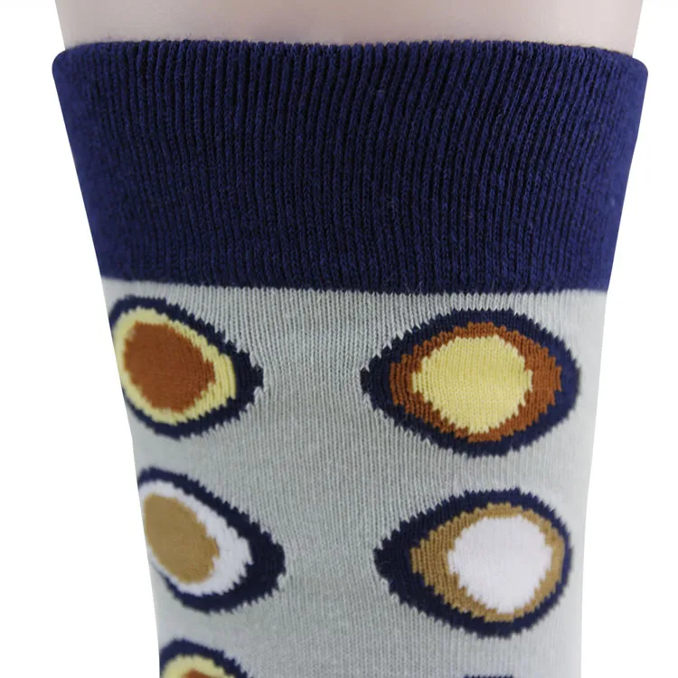 Fancy private label custom cotton dress man sock