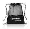 personalised eco-friendly sports down jacket / shoe drawstring backpack bags with black mesh