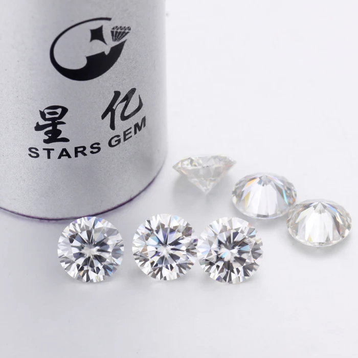 

VVS clarity EF 7.5mm clear white color moissanite loose stone round brilliant 1.5ct, N/a