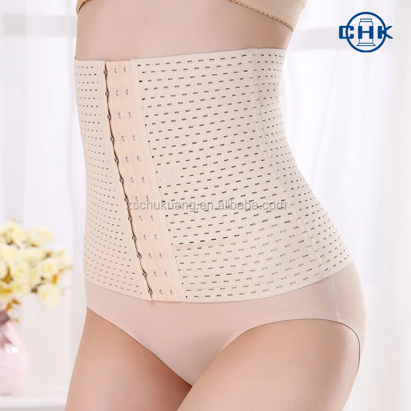 

Wholesale high quality hollow steel waist cincher trimmer belt support postpartum slimming waist shaper, Black;skin white