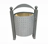 Tilt forward metal outdoor litter bin/rubbish bin