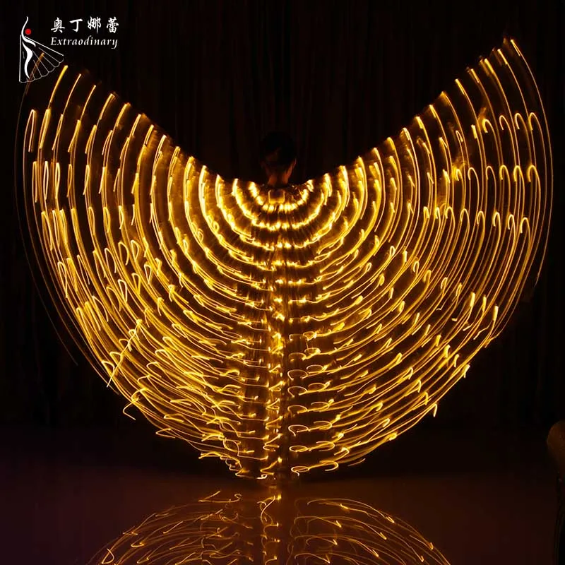 

Led Suit Costumes Led Luminescent Gold isis Wings For Stage Dance Performance Show Night Club, Gold,rainbow