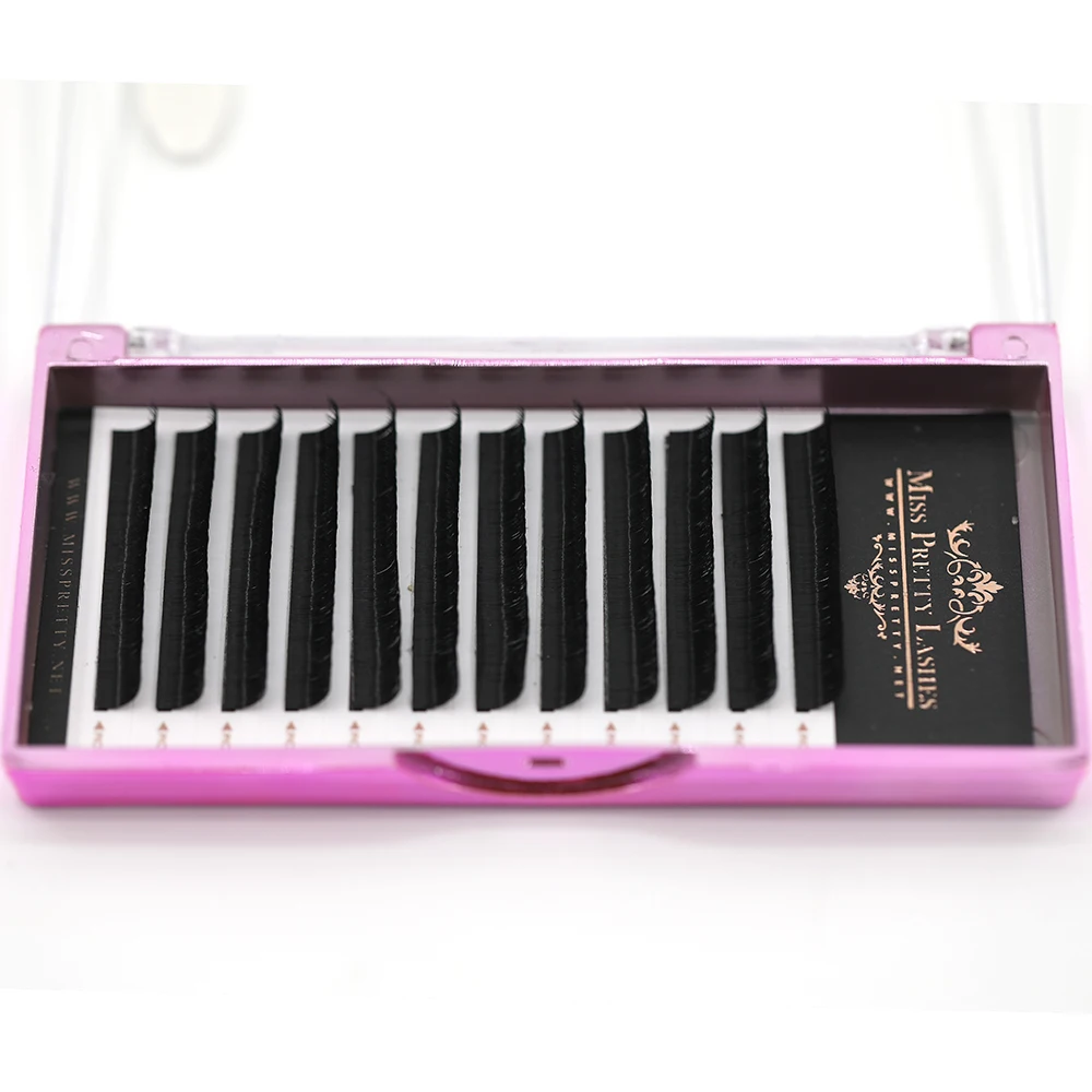 
Free Sample Easy fan mega Russian Volume lashes C D Curl Eyelash Extension 0.07 blooming eyelashes 