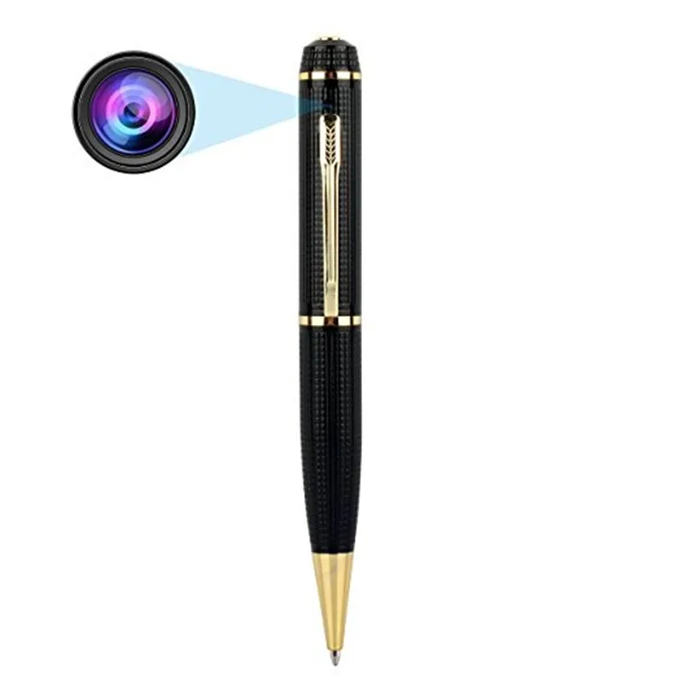 

Spy Ball Pen Camera Sliver&Golden 1080P Full HD Hidden Mini Video Recording Wearable Candid Camera, Sliver and golden