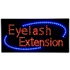 9*19 Inches Rectangular Eyelash Extension Sign, Super Bright High Quality LED Open Sign for Cloth Store, Business Promotion