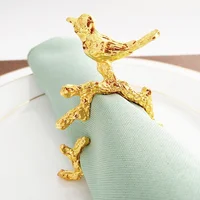 

hot selling gold bird napkin rings for restaurant and hotel