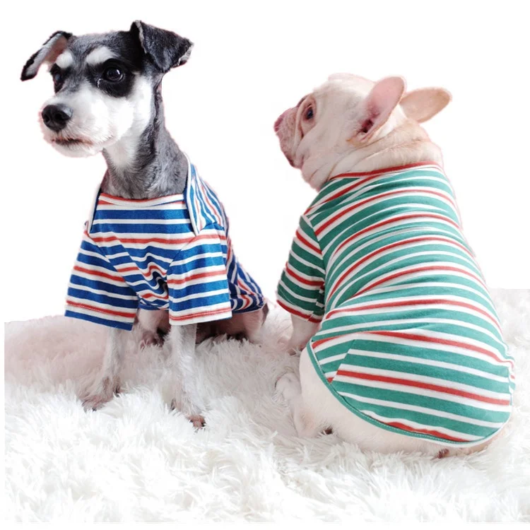 

100% pure cotton spring summer dog shirt custom french bulldog clothes, Yellow;blue;green