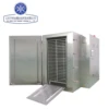 batch freezer with tray carts for meat and fish