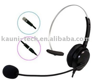 Monaural Headset phone with QD(quick disconnecting) cord, RJ11 Plug for call centre