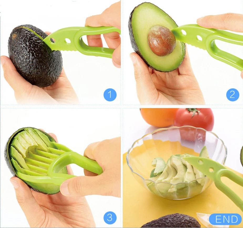 3 in 1 avocado slicer Multi-functional avocado Peeler Cutter