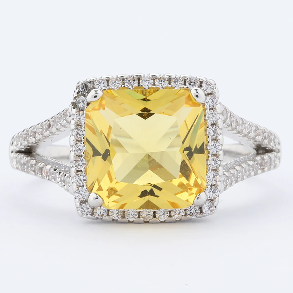 Price white gold yellow sapphire rings jewelry women 925 sterling silver