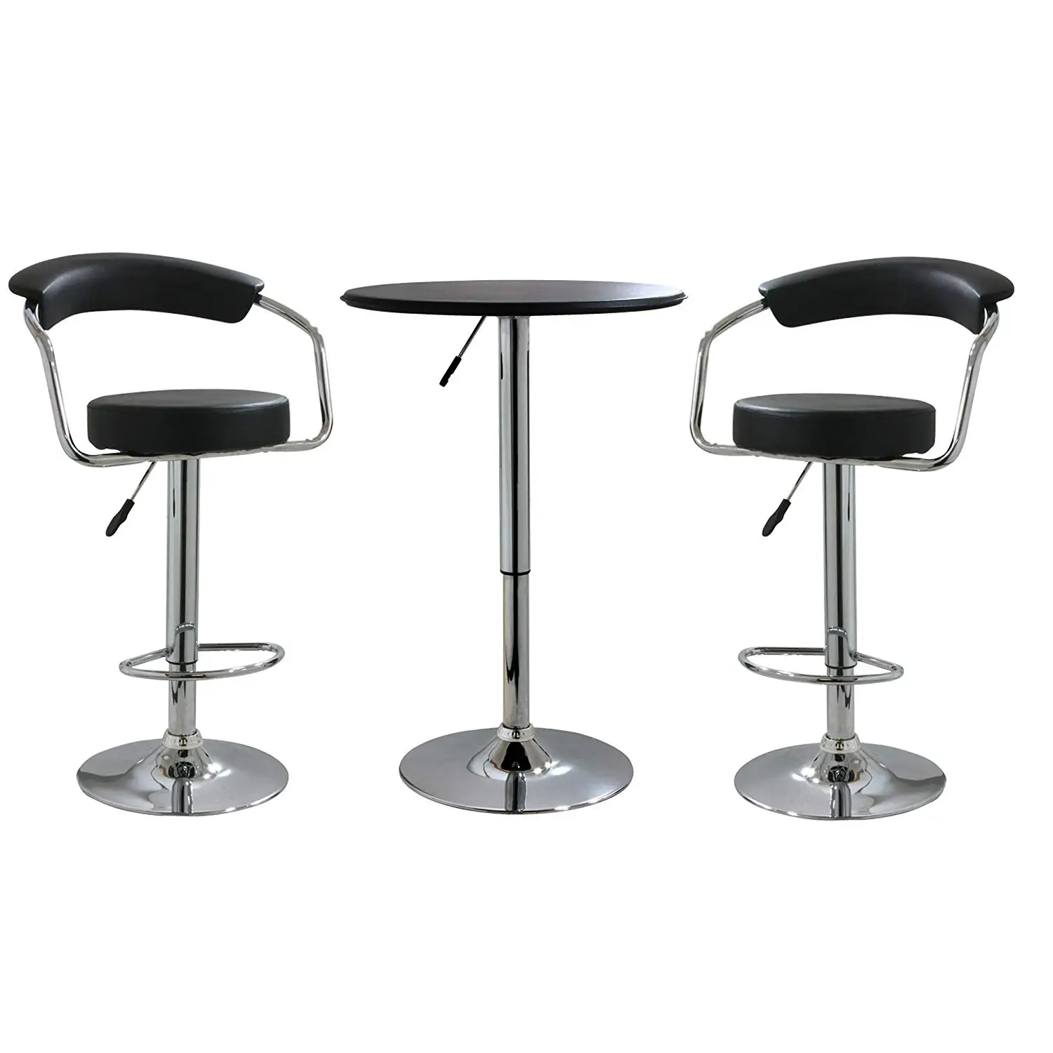 Buy Svitlife 3 Piece Round Pub Table and Stool Set Wood ...
