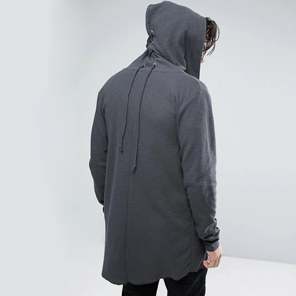 Dongguan Clothing Cardigan Sudadera Con Capucha Con Cordones Para Hombre,Sudadera  Larga Con Capucha Abierta Frontal Sin Cremallera - Buy Sudadera Con Capucha, Sudadera Sin Cremallera,Cárdigan Para Hombre Product on Alibaba.com