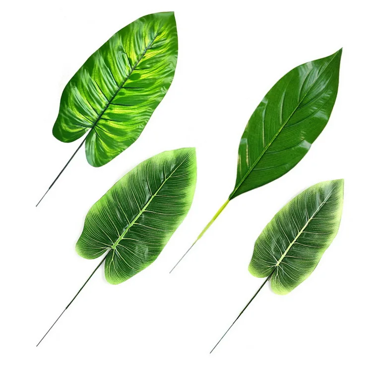 

Custom size decorative silk cloth artificial banana leaf