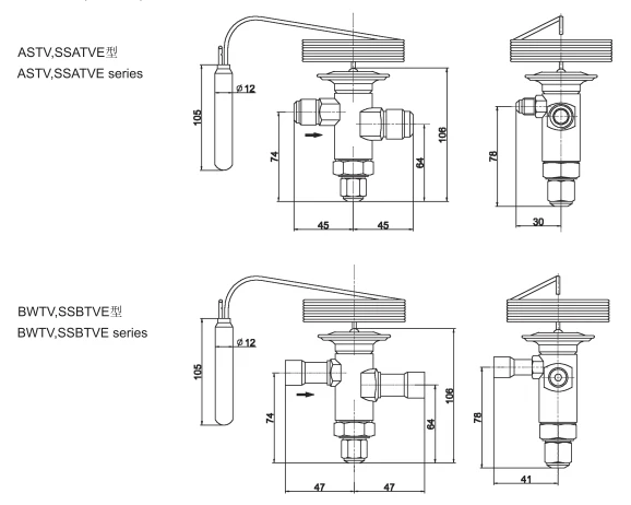 expansion valve for refrigeration,evaporator ETC