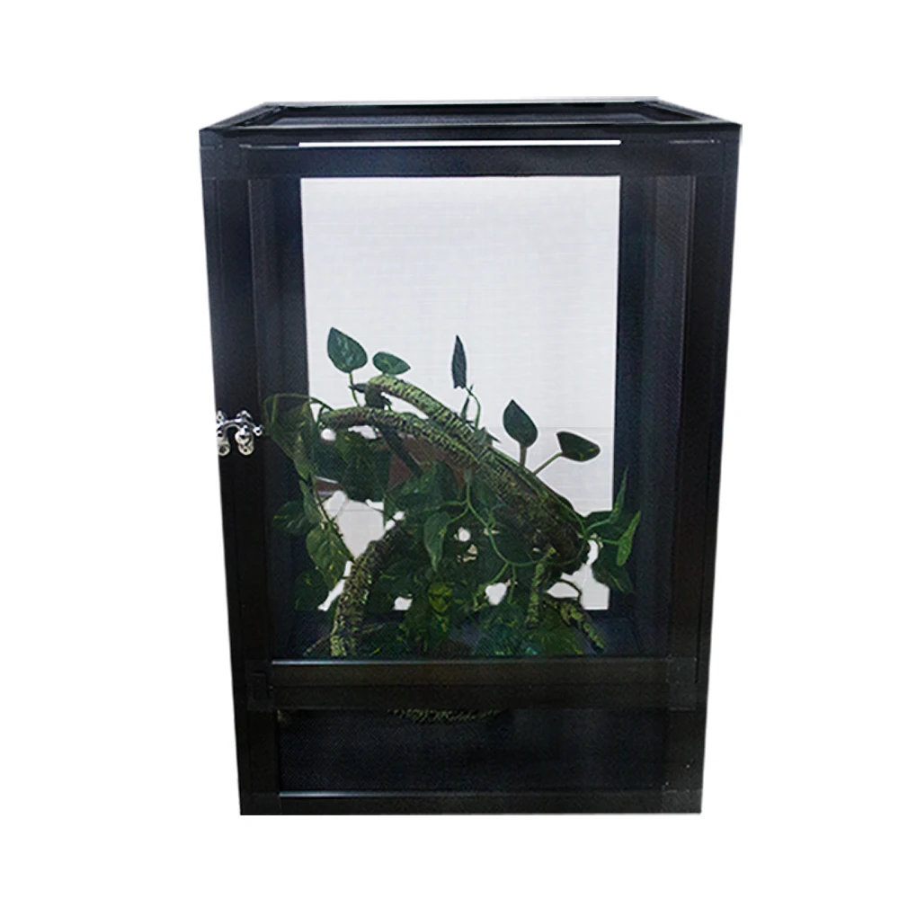 

High quality white black color pet terrarium mesh reptile cage