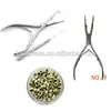 Micro Beads Ring Removing Stainless Steel Hair Extension Pliers, Fusion Hair Extension Tool Kit