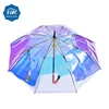 New product 23 inch clear fashion ladies transparent pvc glitter colorful umbrella