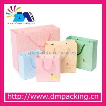 small colored gift bags