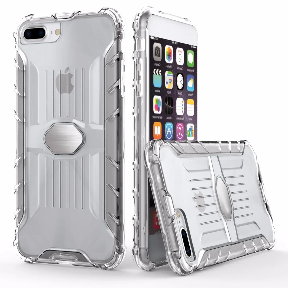 

Hot popular crystal transparent clear gradient color mobile phone shell phone case for iPhone 7 8, Pink;red;purple;silver;golden