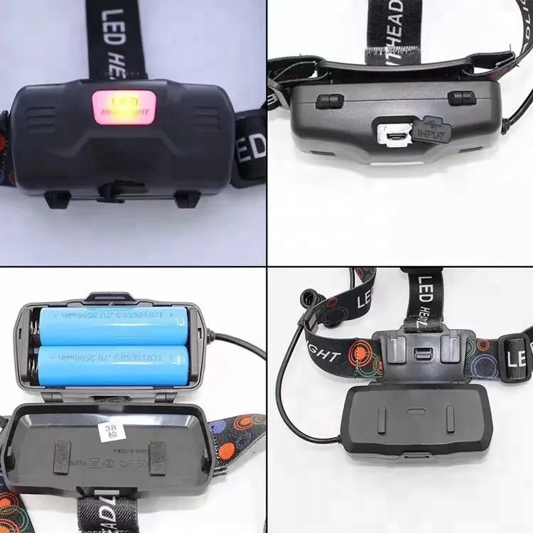 
Hunting Camping Mining Security Rechargeable 5 Led Headlamp 