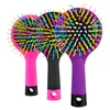 Rainbow Volume S Brush Hair Curl Magic Accessory Perm Wave Straight Beauty Comb with Mirror HJL2017