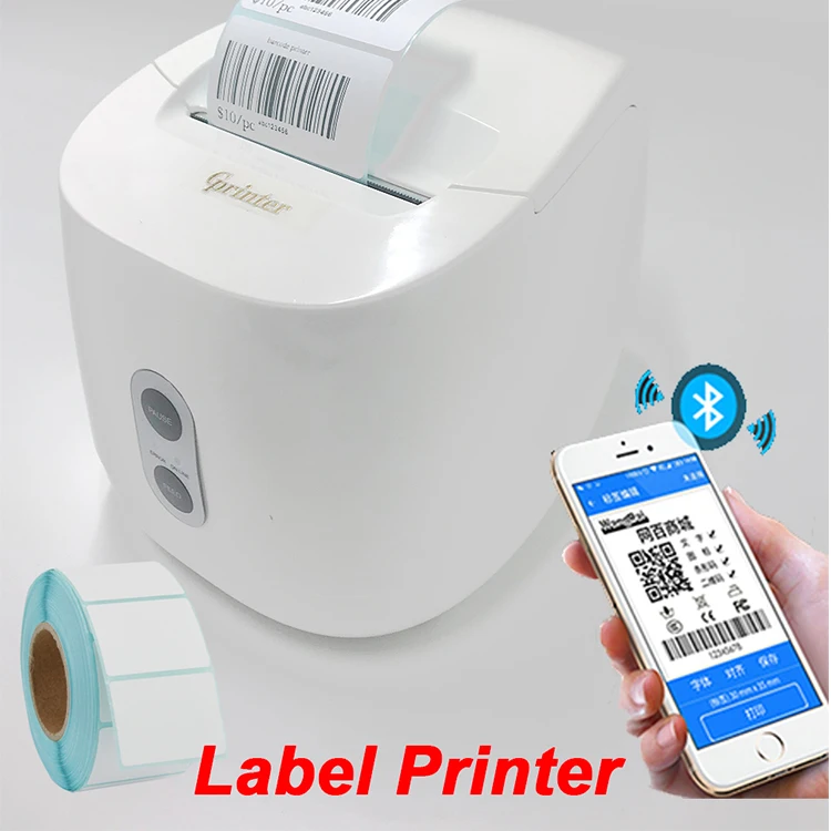 

Thermal Barcode Printer Bluetooth Sticker Printer Supplier Android Pos Thermal Label Printer, Black