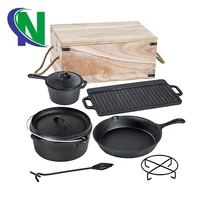 

outdoor cast iron cookware 7 pieces dutch oven sets