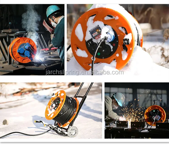 Multifunctional Dustproof sockets rubber Cable Reel, extension cord reel drum cable tray 80m,100m