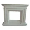 White Marble Indoor Electrical Fireplace Surround