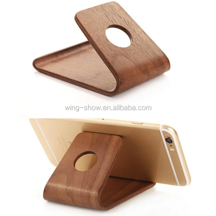 

Factory in china real wood wooden cell phone holder / support / stand, Customized