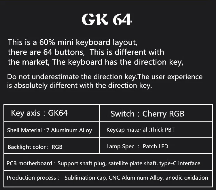 カスタムキーボード 60 キーボード Gh60 Gk64 とアルミ合金ケース Ciy