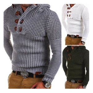 Mens Stand Collar Sweater Knitted Cardigans Coat with Long Sleeve Mens Stand Collar Sweater Knitted Cardigans Coat with Long Sleeve