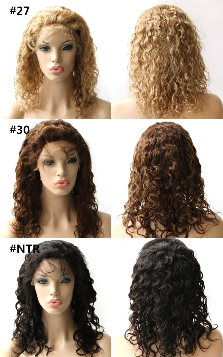 9A deep 4*4 Good supplier brazilian lace deep wave wig human hair