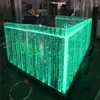 Customized cafe bar dancing water feature design led counter table with customer's logo