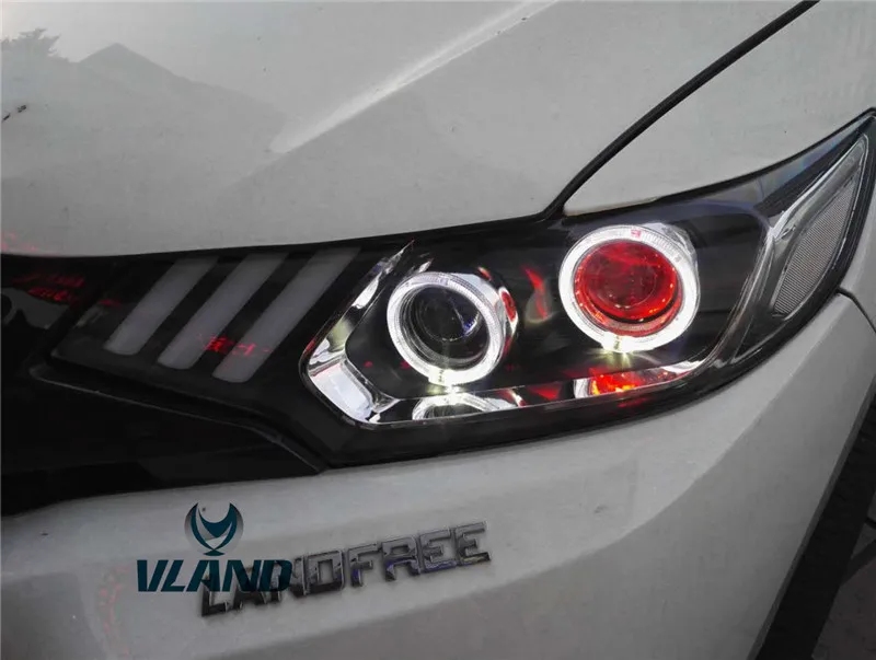 VLAND manufacturer accessory for Car Headlight for FIT/JAZZ LED Head light for2014-2018 with moving turn signal+LED DRL